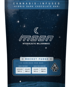 Rocket Fudge Moon Chocolate Bar — 100mg hybrid THC dark chocolate