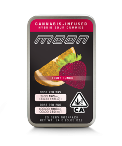 Fruit Punch Moon Chocolate Gummies — 100mg hybrid THC, chocolate-covered